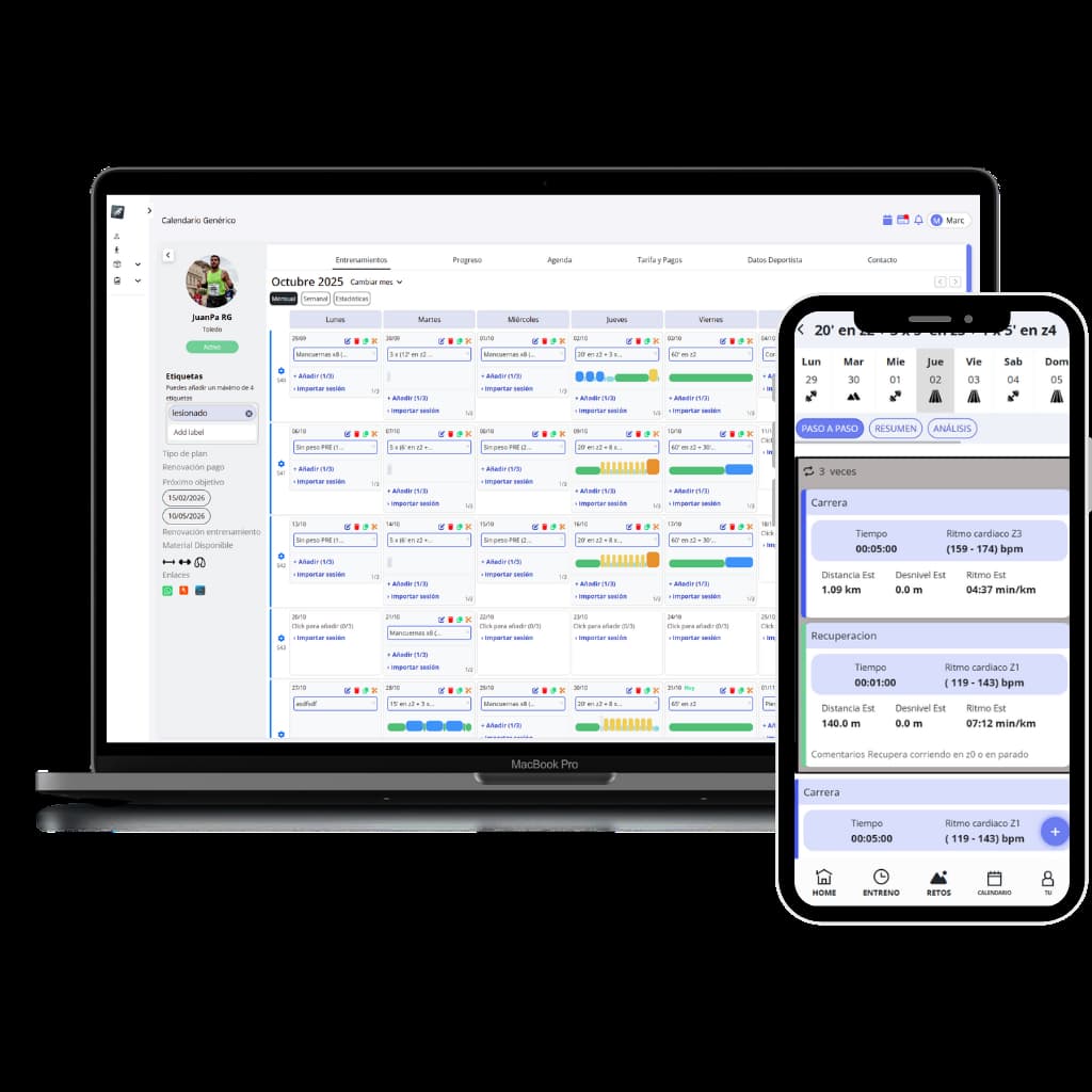 Vista de la plataforma TrainingForever