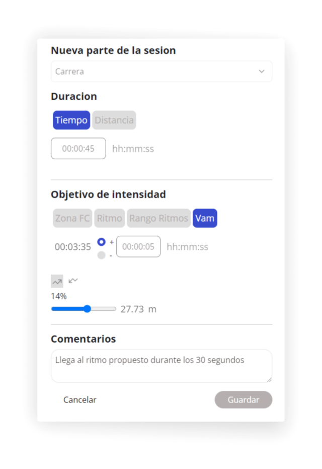 Sesiones parametrizadas